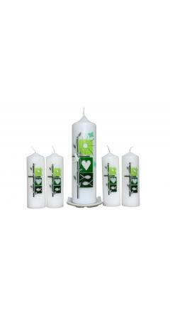 Taufkerze Set Sommer (grn) (4)