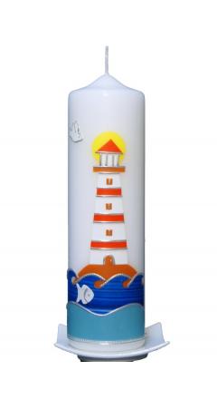 Taufkerze Leuchtturm