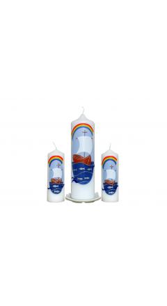 Taufkerze Set Boot (1+2)