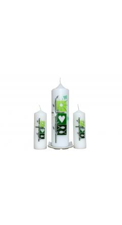 Taufkerze Set Sommer (grn)(1+2)