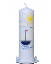 Taufkerze Segelboot