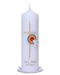 Taufkerze Regenbogensonne