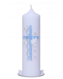 Taufkerze Traum hellblau