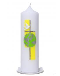 Taufkerze Welt grn